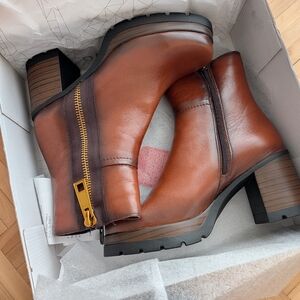 Brown Leather Ankle Boots
